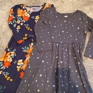 Two old navy dresses, girls size small 6/7